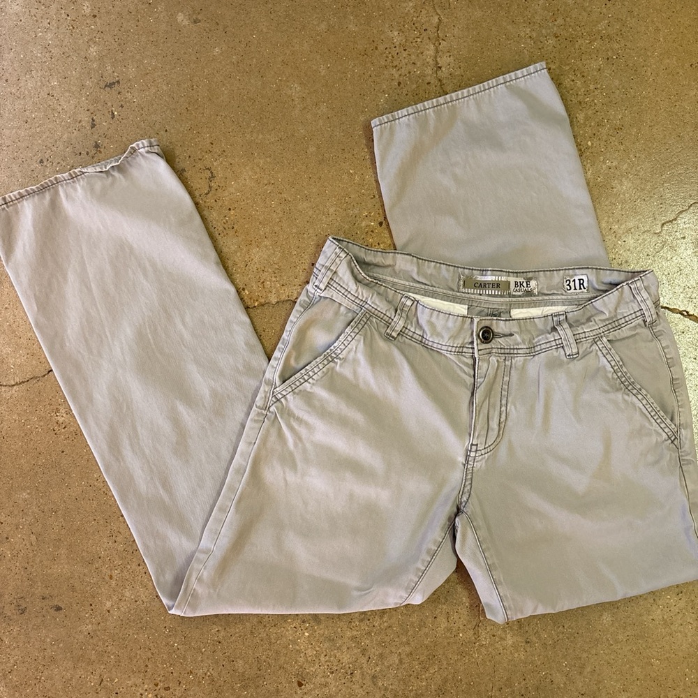 BKE shell gray cargo pants for men